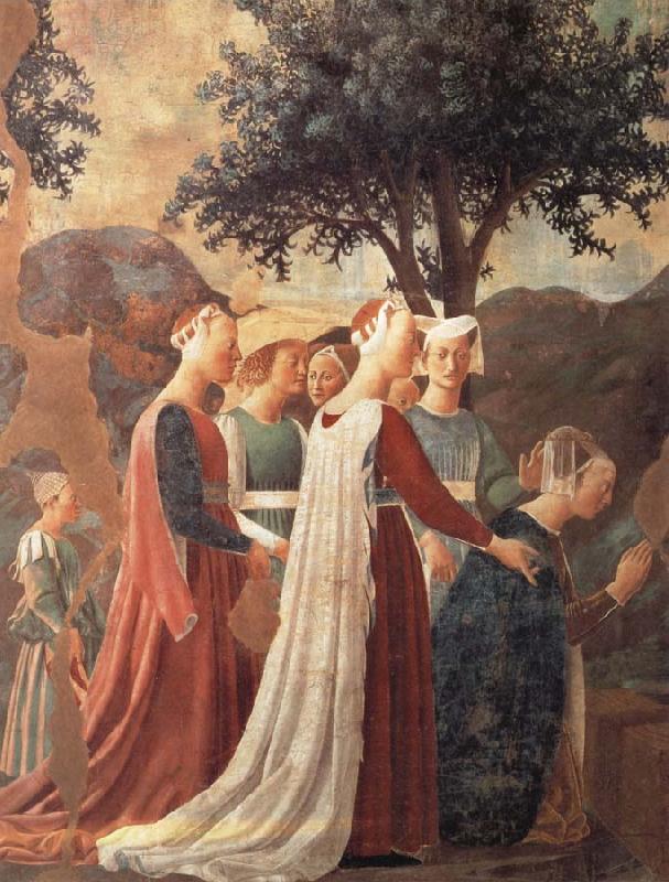 Piero della Francesca Die Konigin von Saba betet das Kreuzesholz and Ausschnitt Sweden oil painting art